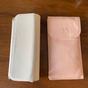 Two sunglasses cases, Zara and crap eyewear